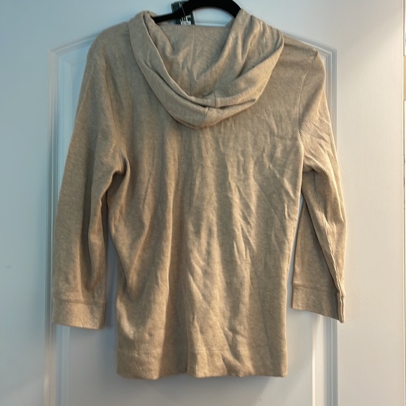 Rlx Ralph Lauren large beige light ribbed hoodie nwt - Picture 3 of 3